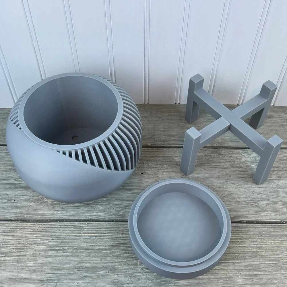 Indoor Flower Pot,The Narvo Planter Pot w/ Drainage Hole & Drip Tray
